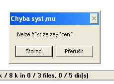Obrázek chyba systemu