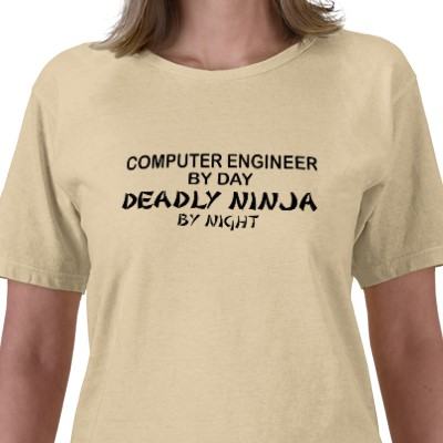 Obrázek computer engineer deadly ninja tshirt