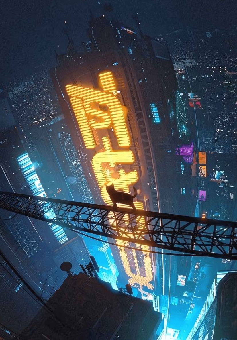 Obrázek cybercat on the roof