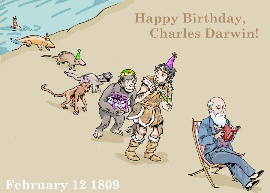 Obrázek darwinovi k narozeninam