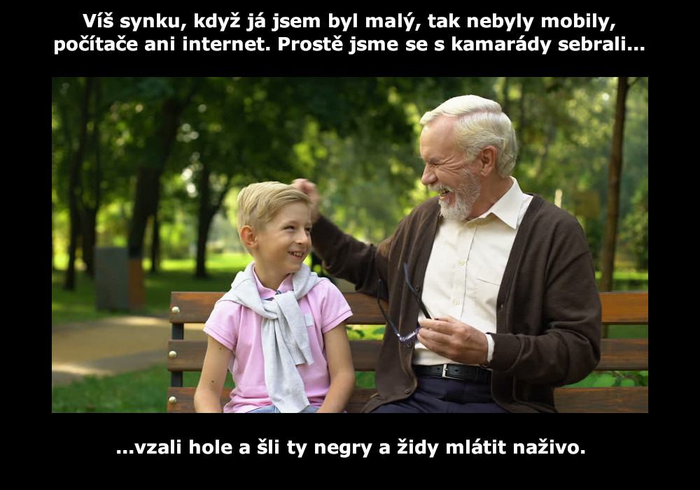 Obrázek deda a syn