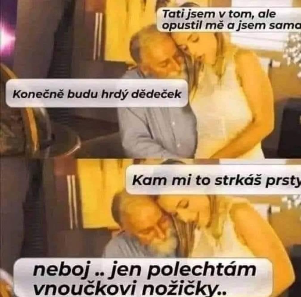 Obrázek deda lechta vnoucka