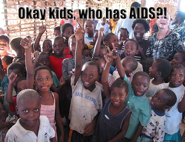 Obrázek deti s AIDS