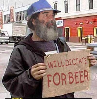 Obrázek diktatorem za pivo