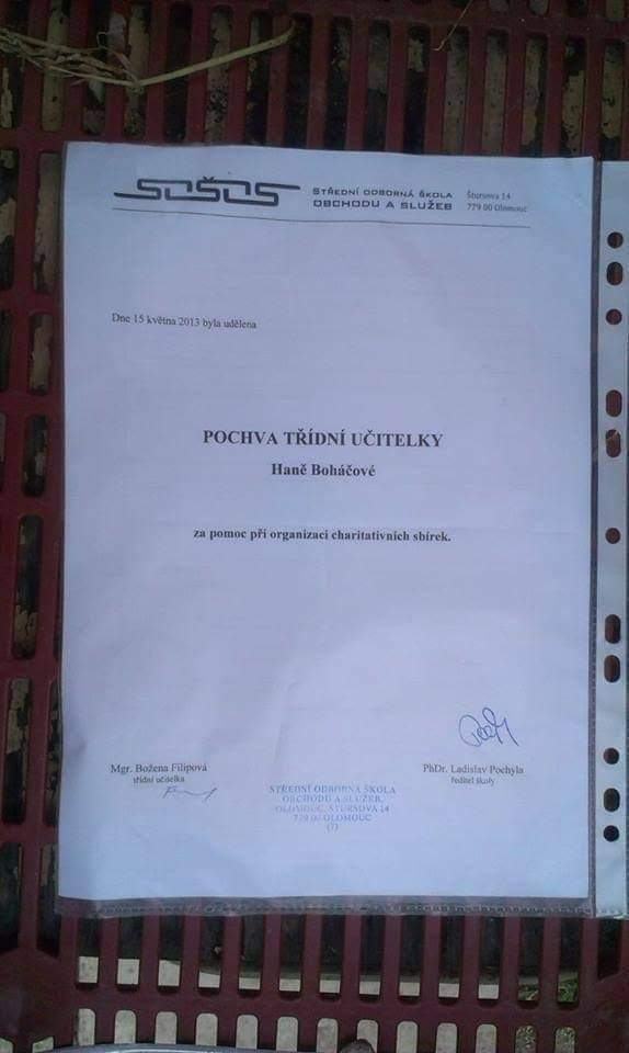 Obrázek diky za pochvu