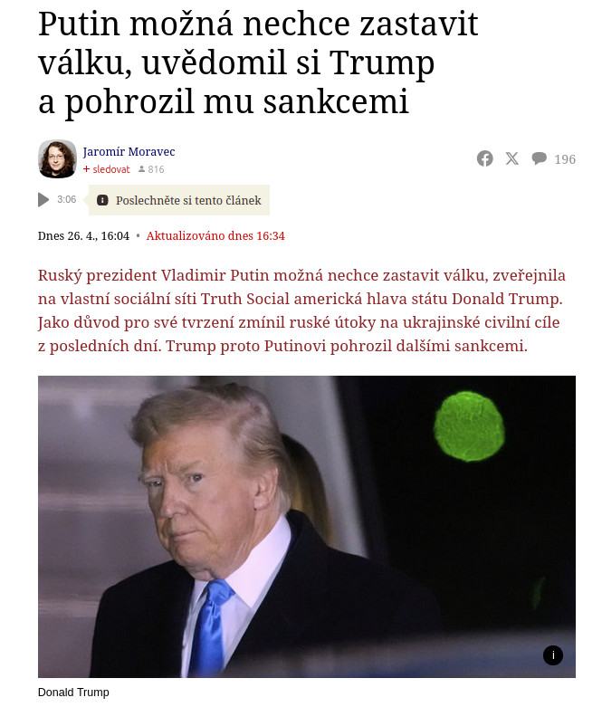 Obrázek dobry den trumpe - vzbudili jsme se otaznik