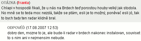 Obrázek dotaz od Franty k radaru