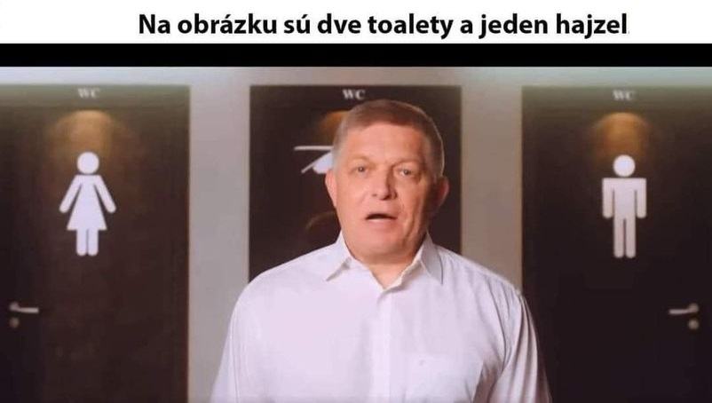 Obrázek dve toalety a jeden hajzel