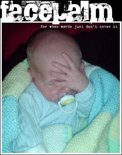 Obrázek facepalm baby