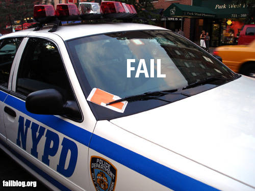 Obrázek fail-owned-ticket-on-police-car-fail