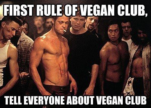 Obrázek first rule of vegan club
