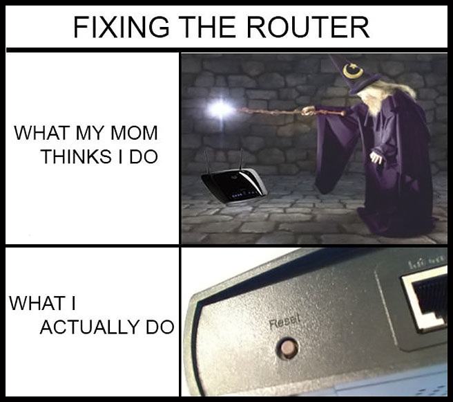 Obrázek fixing the router 