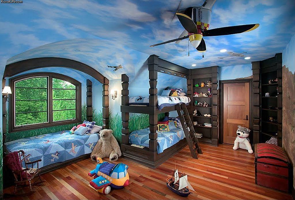 Obrázek flight themed kids room