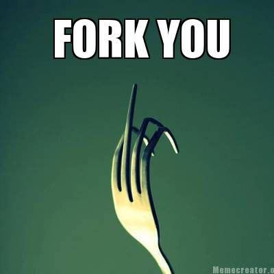Obrázek fork you rouming people