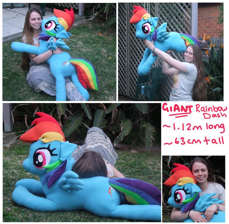 Obrázek giant rainbow dash plushie  by silkencat-d6kk35z