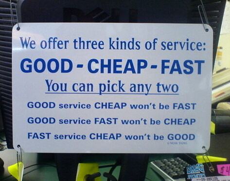 Obrázek good cheap fast