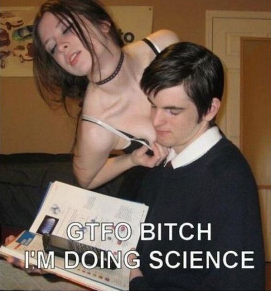 Obrázek gtfo bitch im doing science