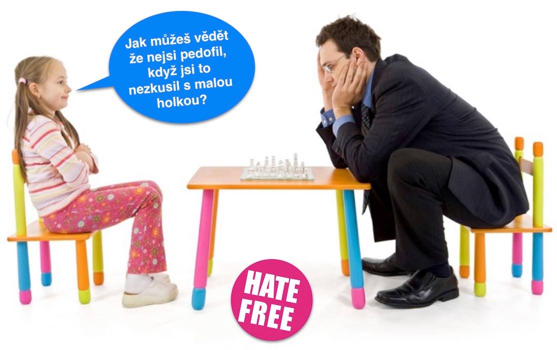 Obrázek hatefree podporuje pedofilii