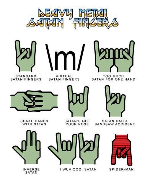 Obrázek heavy metal fingers