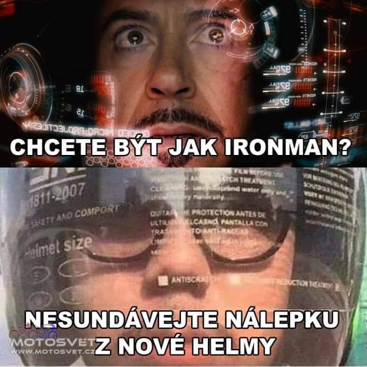 Obrázek helma jako ironman