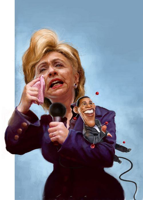 Obrázek hillary a obama