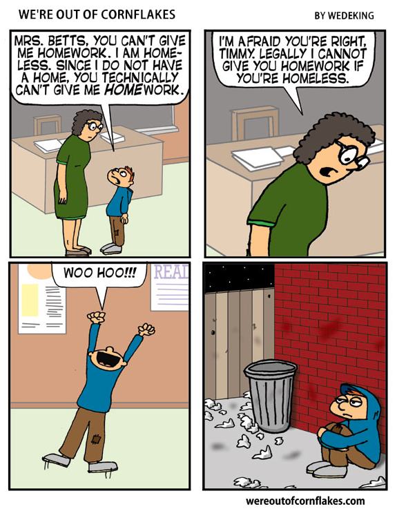 Obrázek homeless homework