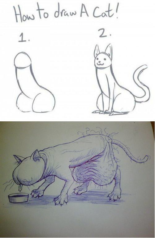 Obrázek how to draw a cat