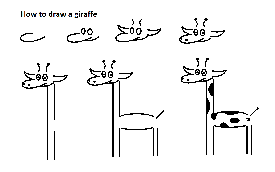 Obrázek how to draw a giraffe
