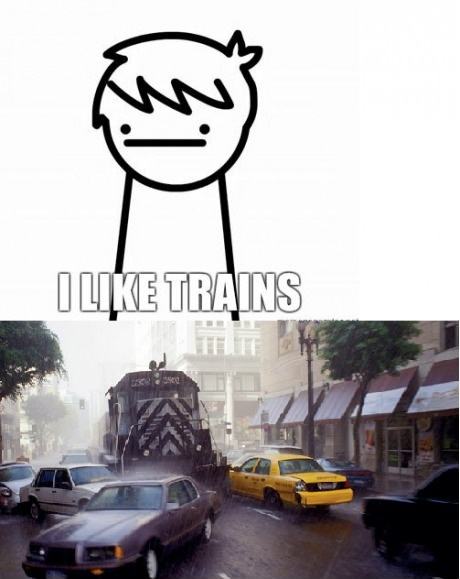 Obrázek i like trains