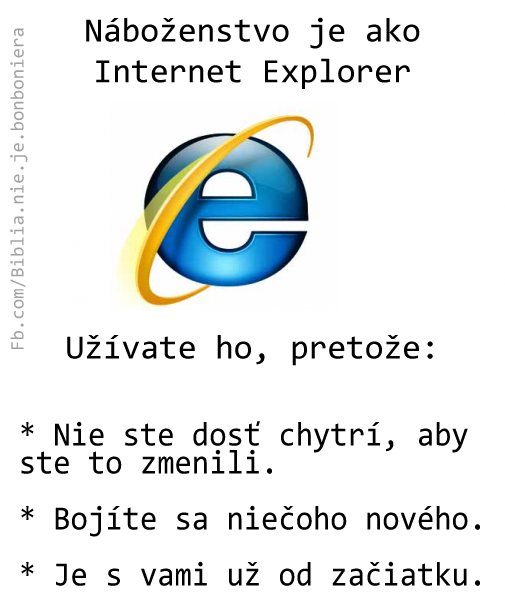 Obrázek internet explorer ala nabozenstvo