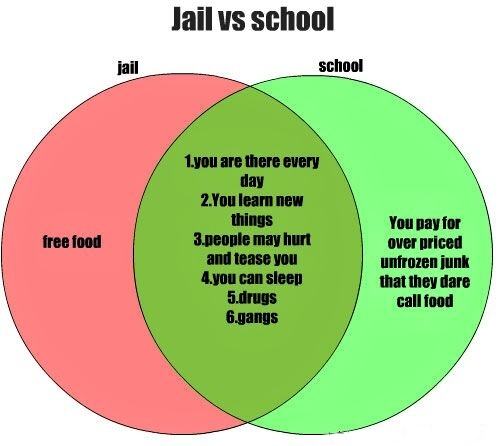 Obrázek jail vs school