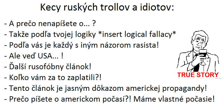 Obrázek jak poznat ruskeho trolla