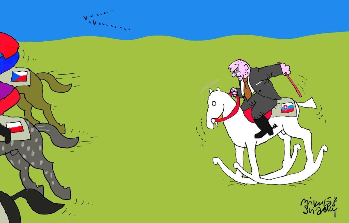 Obrázek jazdec na 4 svetove strany