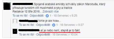 Obrázek just a hoax