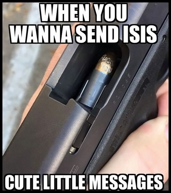 Obrázek just sending isis a gift 