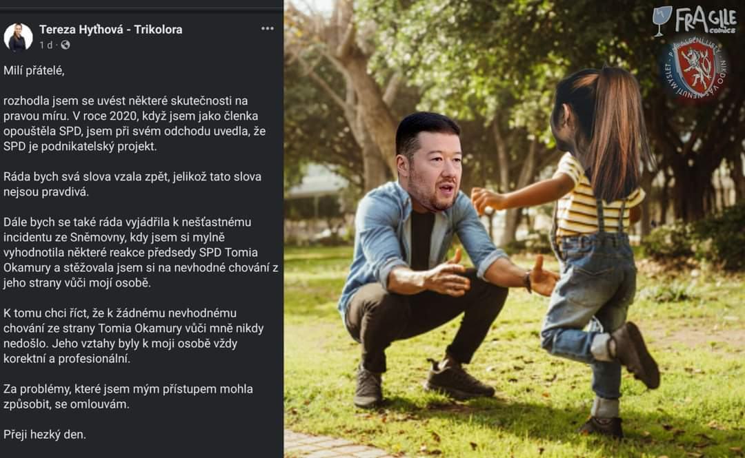 Obrázek kdyz z trikolory nekouka zadne koryto