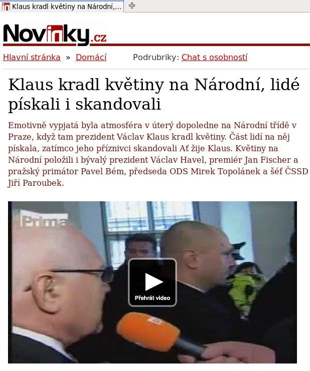 Obrázek klaus kradl kvetiny