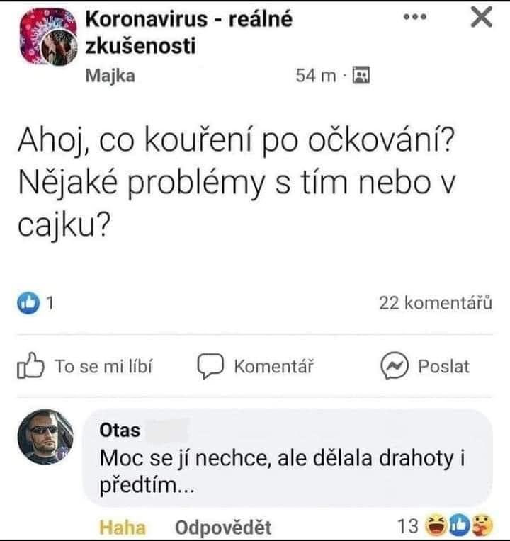 Obrázek koureni po ockovani