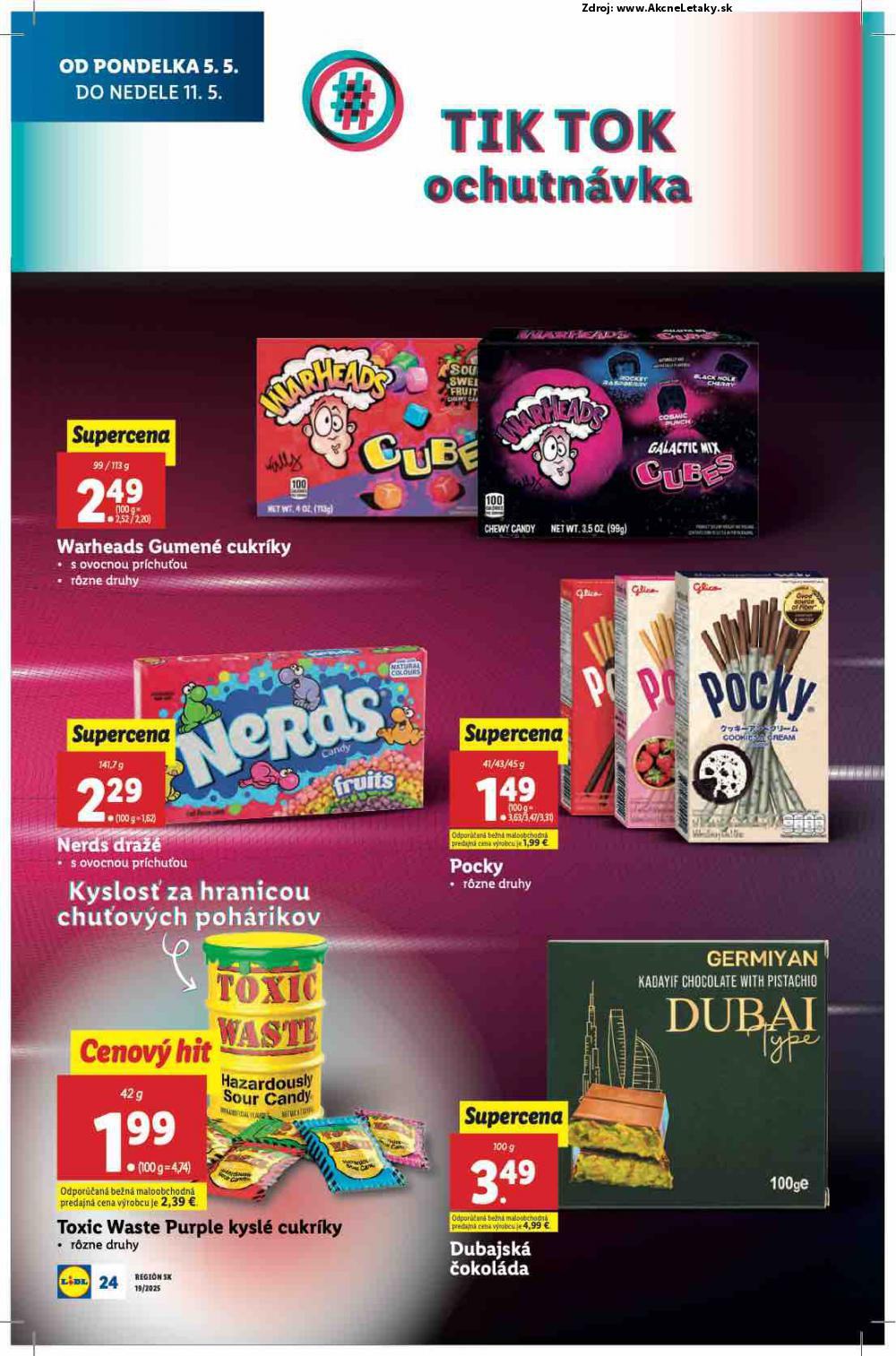 Obrázek lidl letak od2025maj5 toxicky odpad dubajska cokolada87czk