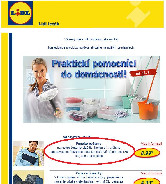 Obrázek lidl pyzamo