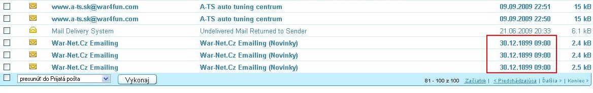 Obrázek mail z minulosti