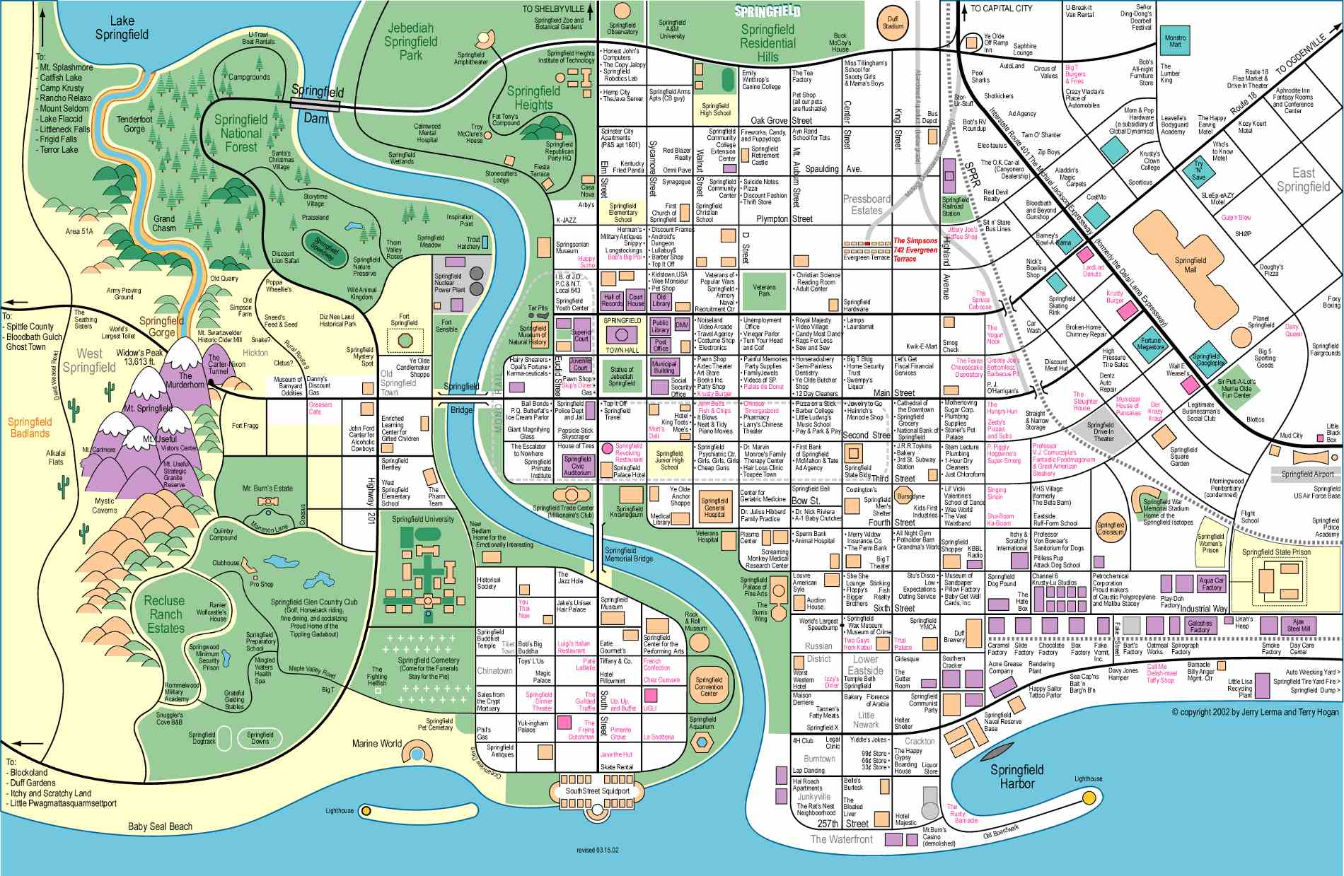 Obrázek map of springfield