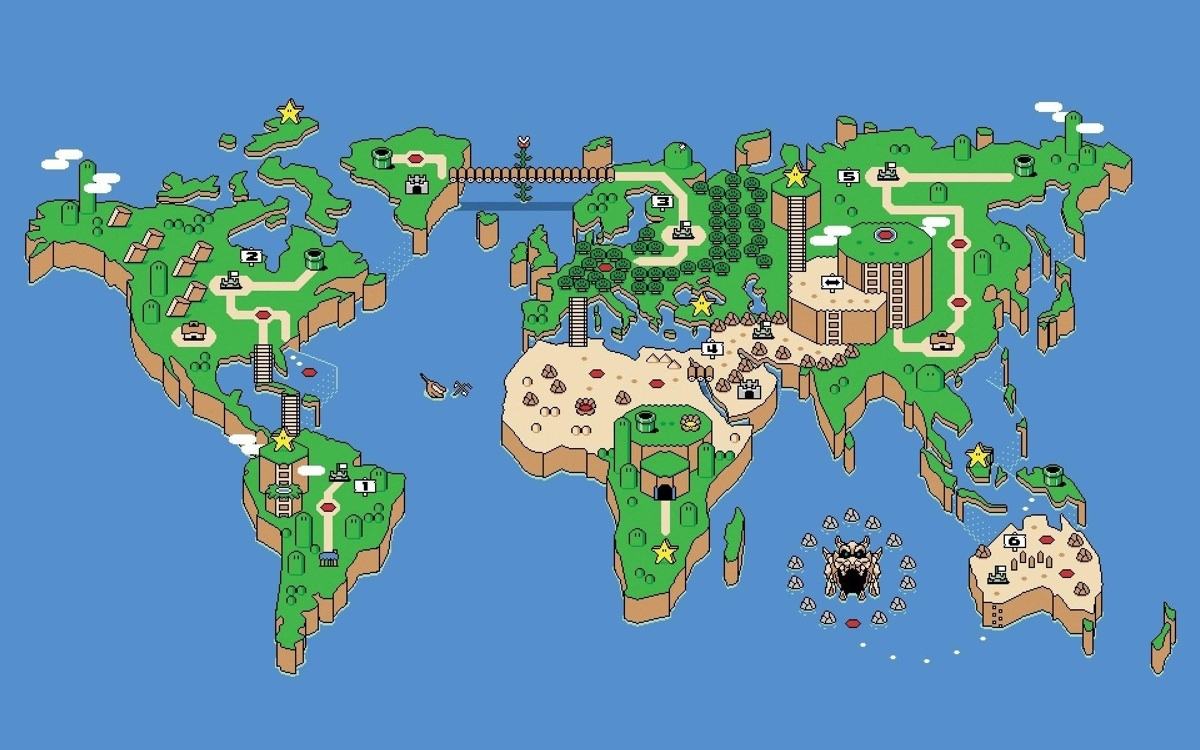 Obrázek map of the world mario