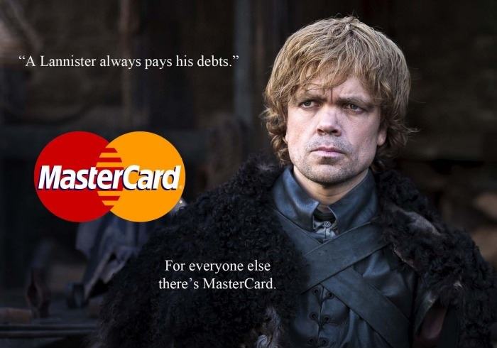 Obrázek mastercard GoT