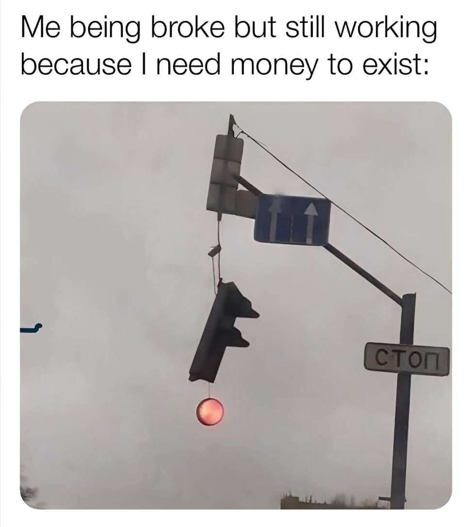 Obrázek me being broke