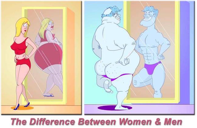 Obrázek men vs women mirror