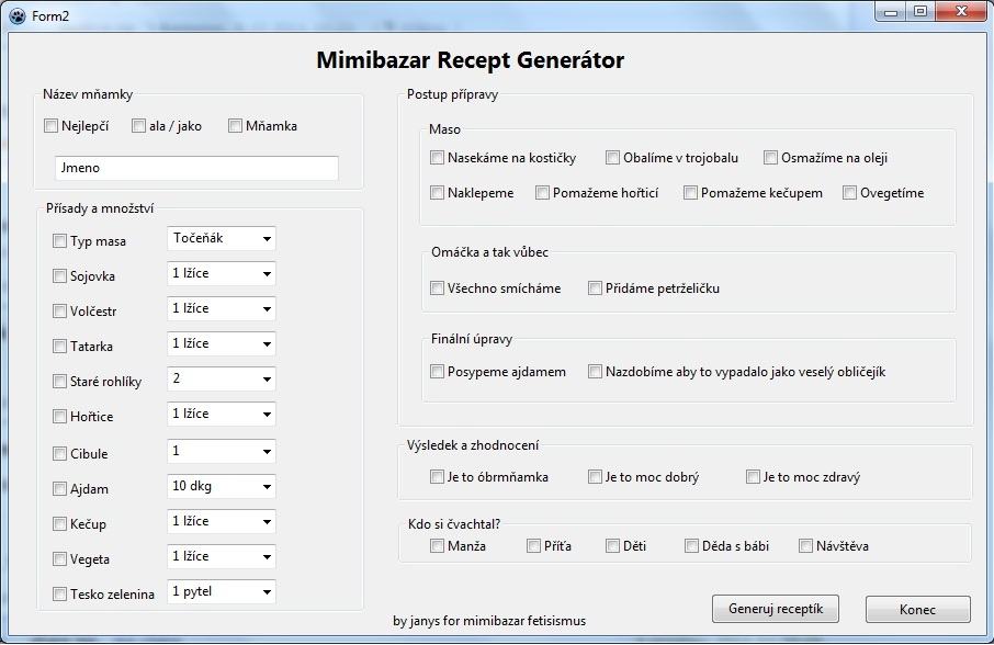 Obrázek mimibazar recept generator