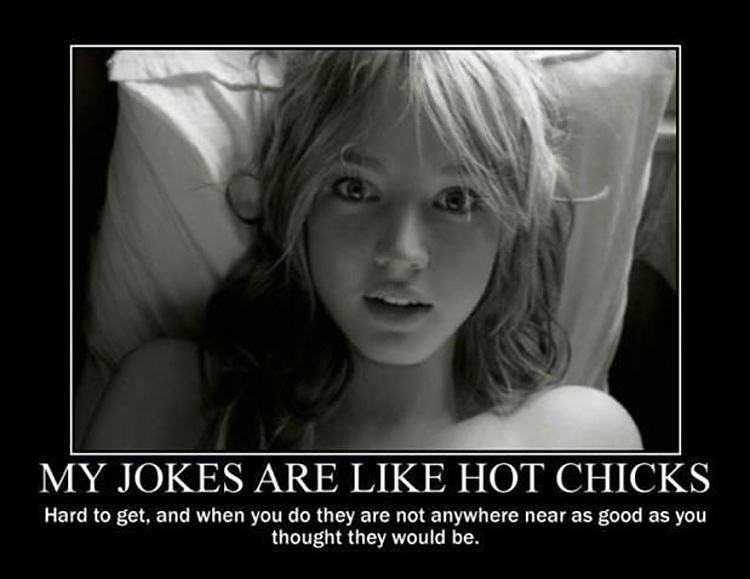 Obrázek my-jokes-are-like-hot-chicks