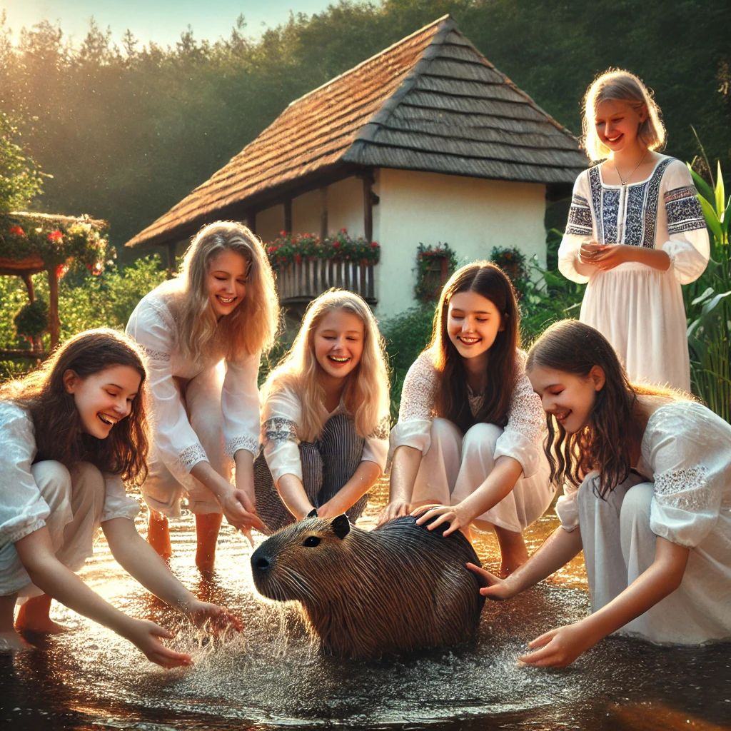 Obrázek myjeme kapybaru