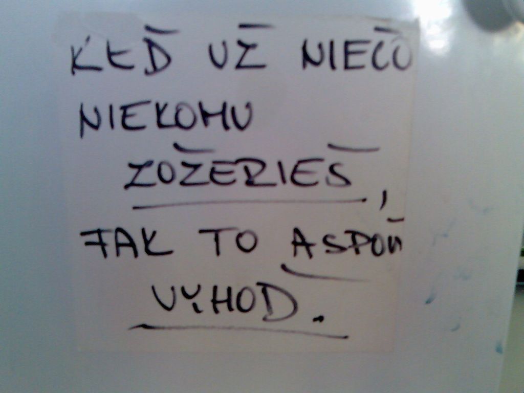 Obrázek napis na lednici